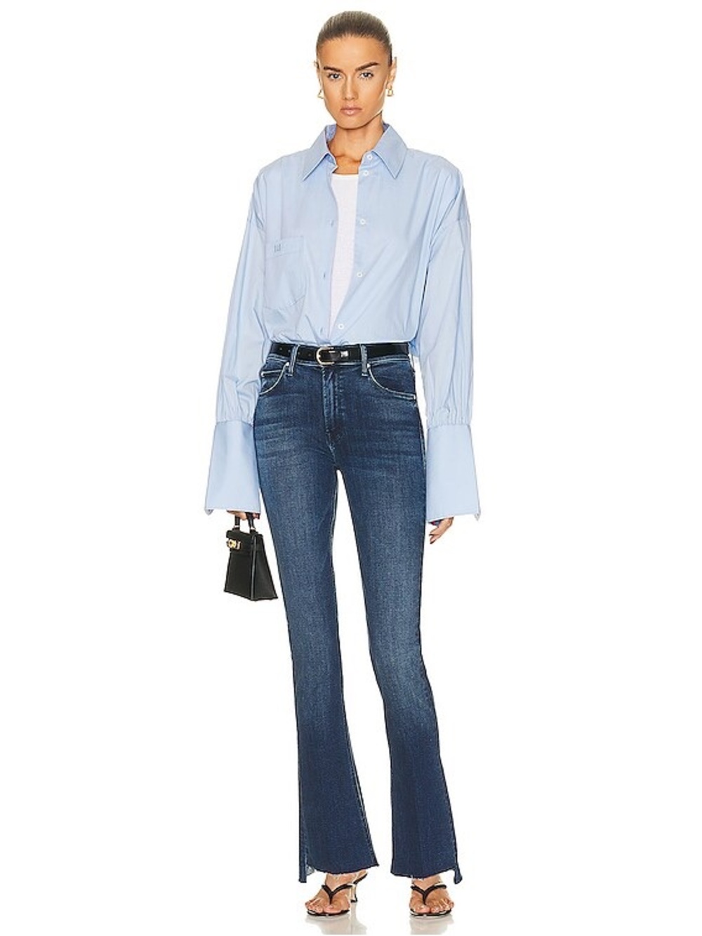 MOTHER The Runaway Step Fray High Rise Bootcut Jean, Size 30